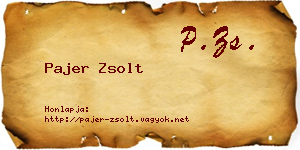 Pajer Zsolt névjegykártya